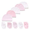 Kiddiezoom Baby Girls  10-Piece Cap and Mitten Bundle Baby Gloves Baby hats
