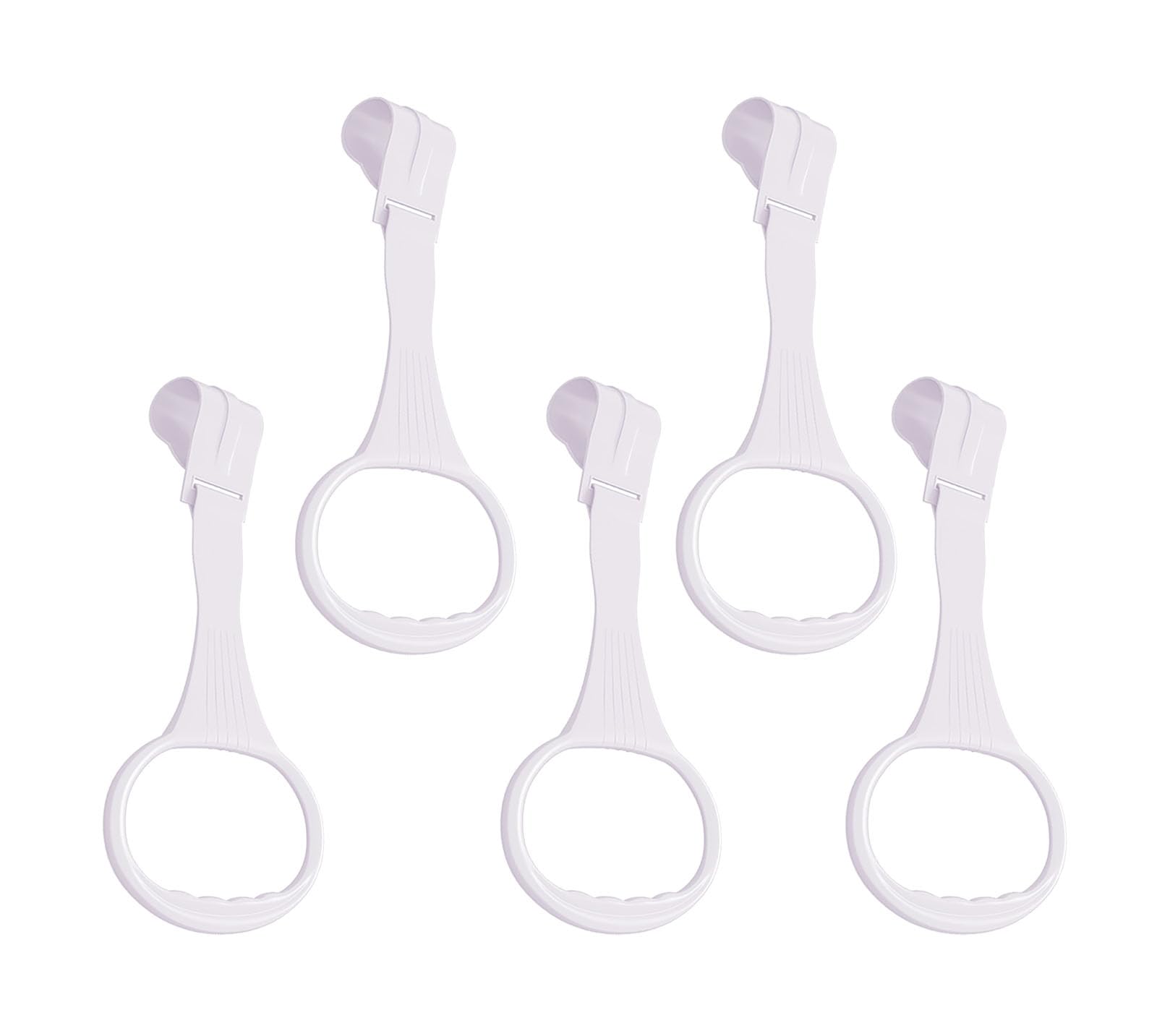 5Pcs Walkassistant Crib Pull Rings For Infant Toddlers Practice Tool (White)