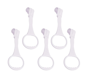 5Pcs Walkassistant Crib Pull Rings For Infant Toddlers Practice Tool (White)