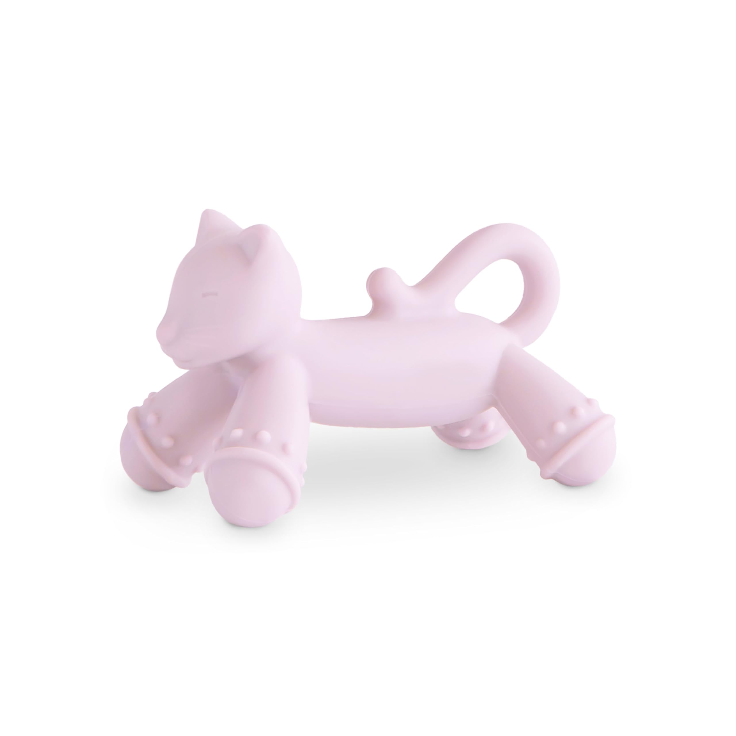 mushie Silicone Baby Teether Toy | Cat Figurine Teether – Cutebabybuy