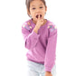 Biniduckling Toddler Crew Neck Sweatshirt Girls 3T Floral Purple
