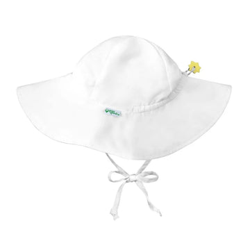 Green Sprouts Toddler Brim Sun Protection Hat, White, 2T-4T