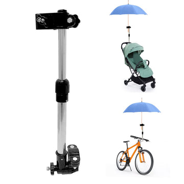 Choytong Umbrella Holder For Stroller, Adjustable, Suitable For 0.78'-1.2' Bicycle Handlebar, Black