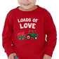 Loads Of Love Boys Valentines Day Shirt Toddler Valentine Long Sleeve Shirts 3T Red