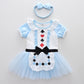Fmyfwy Baby Girls Alice In Wonderland Princess Costume Halloween Christmas Birthday Party Romper Tutu Dress W/Headband 95