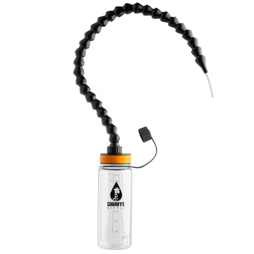 Giraffe Bottle Tower Hands Free Drinking System, Clear Tritan Bottle (Length 25 In / 63 Cm)