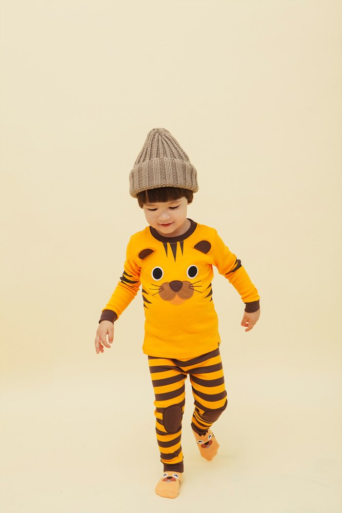 Vaenait Baby Kids Boys Girls Long Sleeve Cotton Sleepwear Pajamas 2Pcs Set Tie Tiger 3T/M