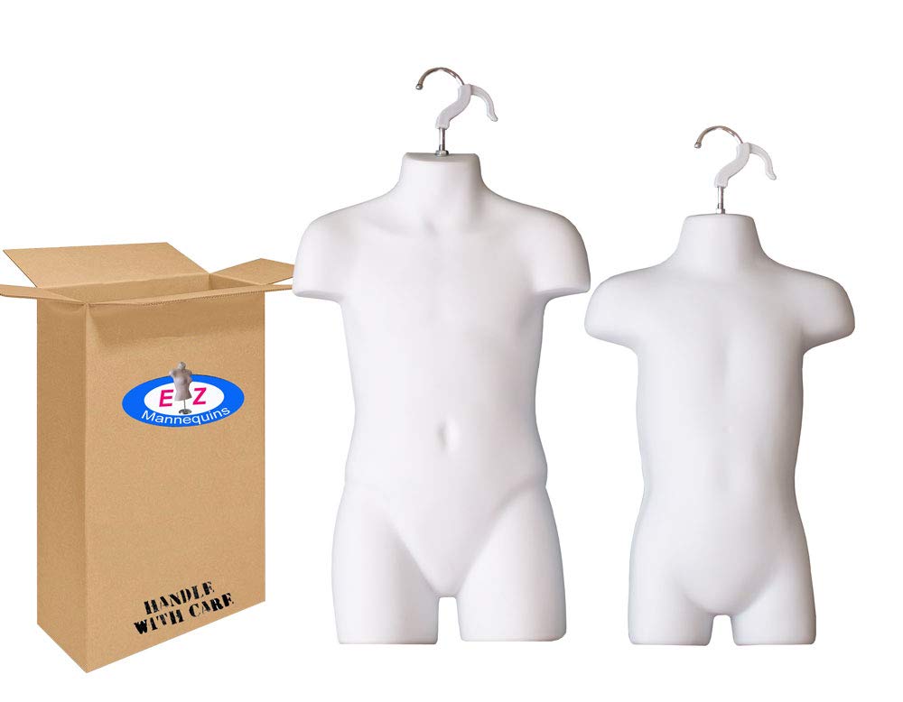 The Competitive Store 8033W 8112W Toddler And Child White Mannequin Forms Set Us