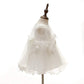 3Pcs Set Baby Girl Dress Christening Baptism Gowns Formal Dress (3 Months)