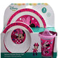 Minnie Mouse 3Pc Pp Dinner Set In Open Box (Plate, Bowl And Cup)