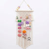 Macrame Kn0Ts Hair Bow Holder Hair Clips Hanger Headband Storage Organizer Fringe Boho Wall Decor Bow Organizer For Baby Girls R