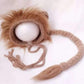 Vemonllas Newborn Photography Props Outfits Boys Girls Crochet Knitted Lion Bonnets Hat & Tail Baby Photo Props Set