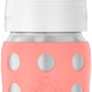 Lifefactory 8-Ounce Stainless-Steel Vacuum-Insulated Wide-Neck Baby Bottle With Hard Sippy, Cantaloupe (Ls2221Wca4)