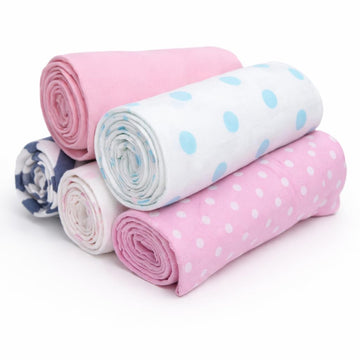 100% Cotton Organic Muslin Swaddle for New Born Babies Blankets at Train Design 80 x80 cm (Pack of 3)