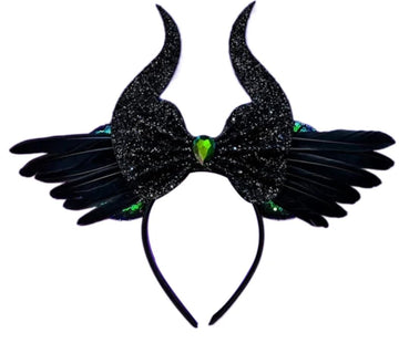 Clgift Princess Minnie Ears,Pick Your Color, Flower Minnie Ears, Floral Minnie Ears, Purple Sparkle Mouse Ears (Maleficent)