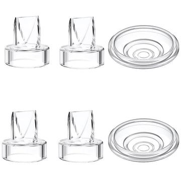 4pcs Duckbill Valves and 2pcs Silicone Diaphragm Compatible with Momcozy S12 Pro/S9 Pro/TSRETE S12/Kmaier S12 Wearable Breast Pu