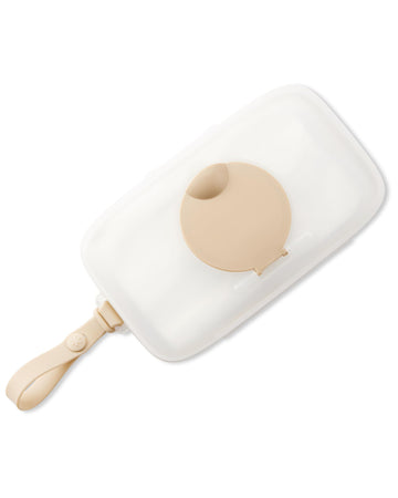 Skip Hop Baby Wipes Dispenser Case, Holds Up to 40 Wipes, Grab & Go Travel Wipe Holder with Snug Seal, Oat