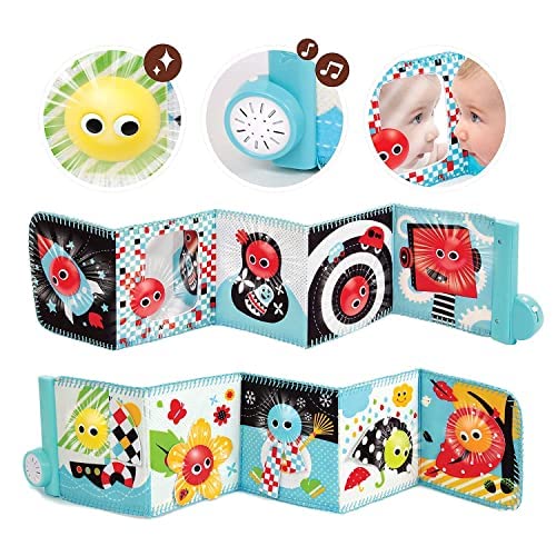 Yookidoo First Soft Cloth Baby Book - Lights and Music (0 to 12 Months). Essential Toy for Infant and Newborns Playmats Promote
