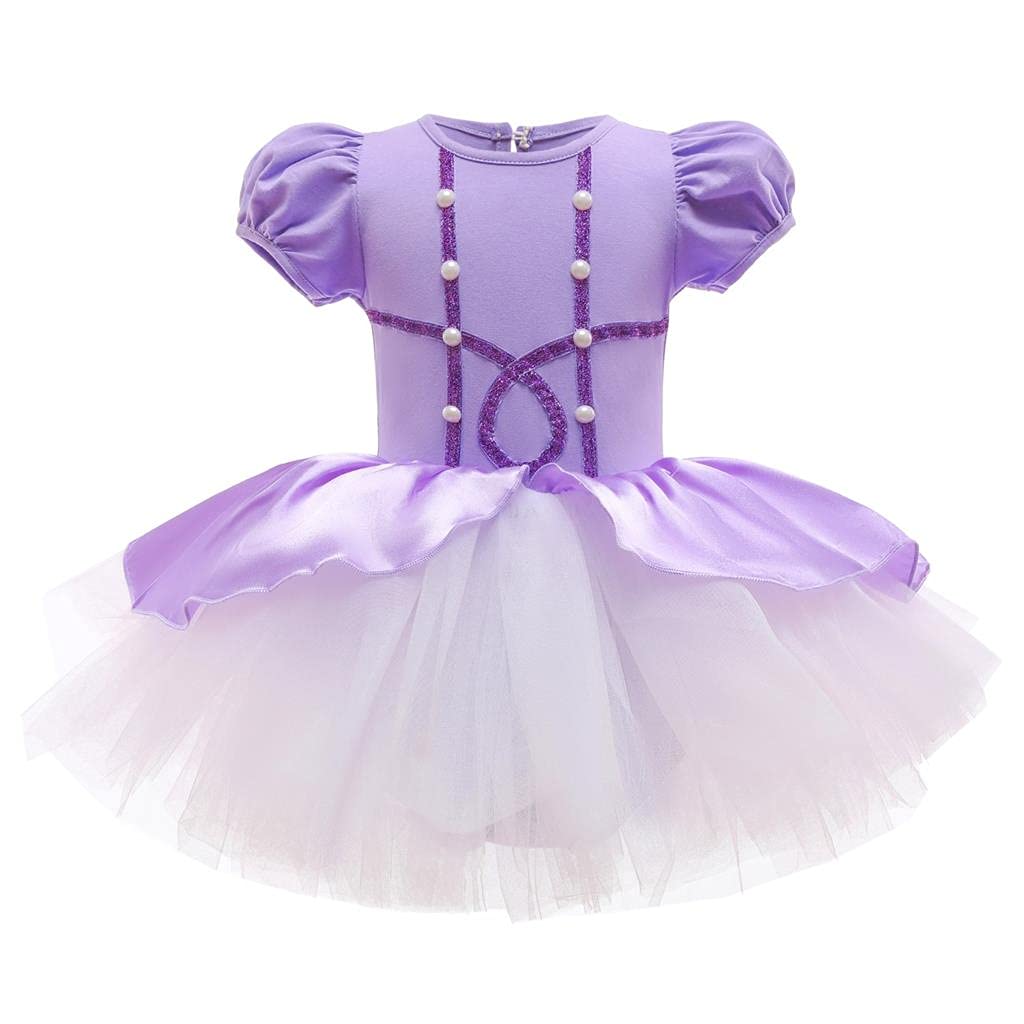 Dressy Daisy Princess Ballet Dance Costume Leotard Tutu Dress for Toddler Girls Ballerina Outfits with Tulle Skirt Size 3T 4T, P