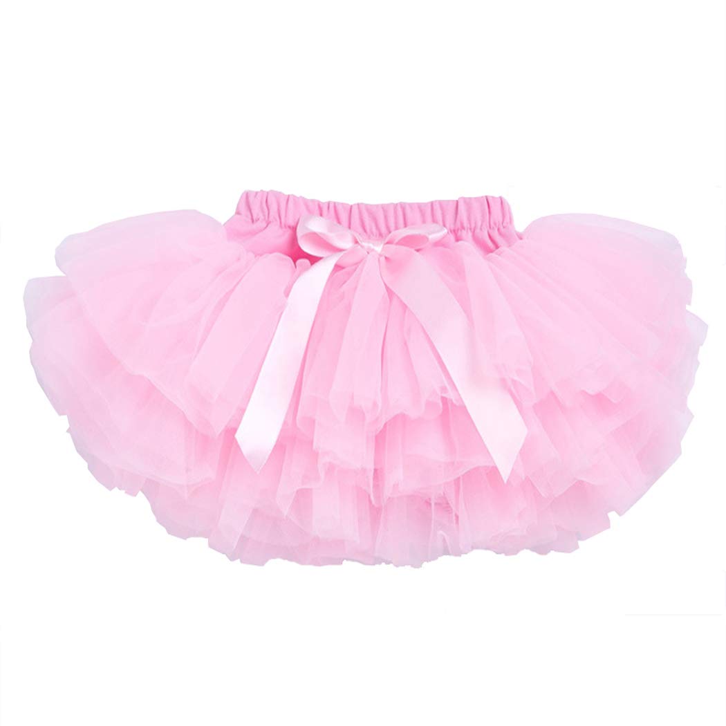 Baby Girls Tutu Skirt, Infant Tulle Tutus, Newborn Soft Skirts For Toddlers Pink