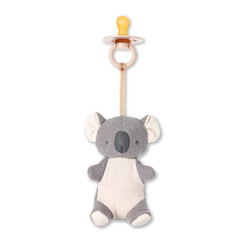 Itzy Ritzy Pacifier & Lovey Set - Natural Rubber Paci With Stuffed Animal Lovey - Detachable Plush Koala Pacifier Holder & Coord