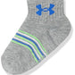Under Armour Boys Multi Pack Future Boss Essential Quarter Sock, Green, 4/6
