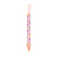 Nuby Pacifinder Baby Pacifier Clip - (2-Pack) - Pacifier Holder Clip With Convenient Hook Loop - Flowers And Polka Dots