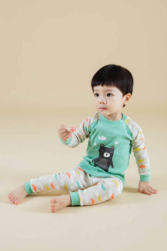 Vaenait Baby Kids Boy Long Sleeve Cotton Sleepwear Pajamas 2Pcs Set Bear Friend 12-18M/Xs