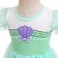 Dressy Daisy Princess Mermaid Dress Up Clothes For Toddler Girls Halloween Fancy Summer Outfits Tulle Skirt Size 4T Green, Style
