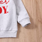 Baby Girl Boy Valentine'S Day Outfits Love Print Long Sleeve Pullover Sweatshirt Overszied Sweater Fall Winter Clothes (Lover Bo