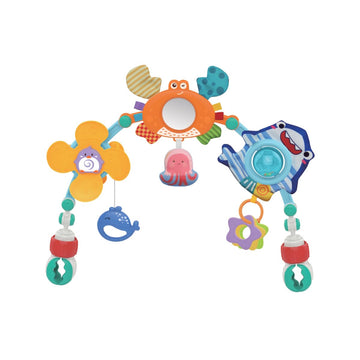 Ocean Stroller Arch Toy - Baby Crib Mobile Musical Toys - Sensory Toy - Baby Travel Toy Activity Arch - Ideal for Newborn 0-24 M