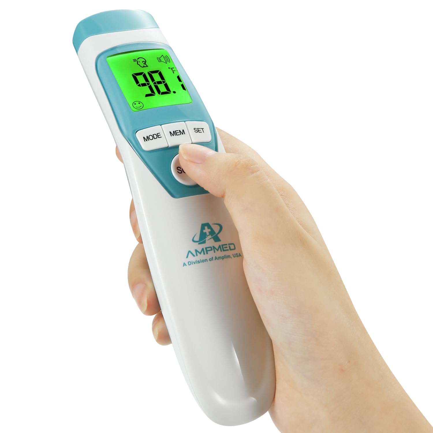 Amplim Hospital Medical Grade Non-Contact No-Touch Forehead Thermometer for Baby and Adults, Touchless Temporal Fever Thermomete