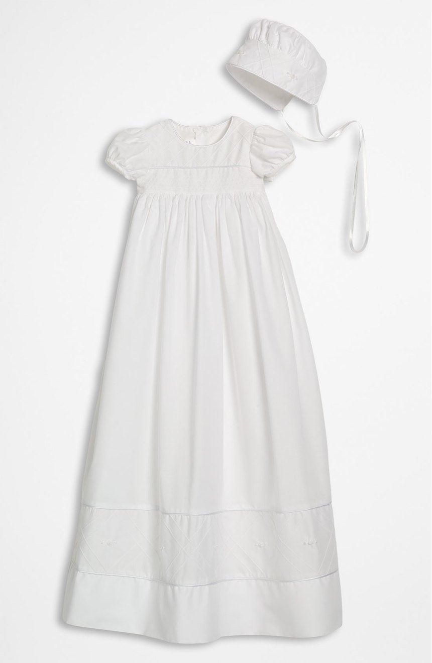 Heirloom 34' Christening Baptism Gown- Size 6 Months White