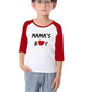 Future Ladies Man Current Mama'S Boy Raglan T-Shirt Toddler Boy Valentine'S Day 3/4 Sleeve Top Spring Cotton Outfit (2-3T, Red2)
