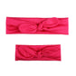 Akoak 2 Pcs/Set Mother-Daughter Matching Headband, Bow, Elastic Headband, Headband Accessories Family Headdress (Rose Red)