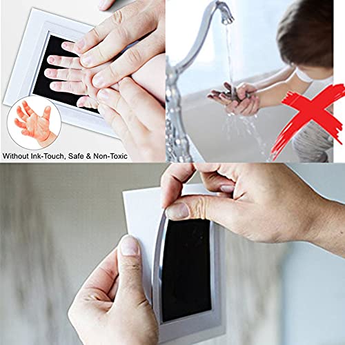 Baby Prints Handprint And Footprint Kit, Newborn Hand And Footprint Keepsake With 2 Safe Clean-Touch Inkless Ink Pad, Gift To Ne