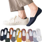 Dressably Women Nylon No Show Socks Low Cut Liner Non Slip Invisible Hidden Sock Cool Comfort Breathable (Multi Color Pack Of 4 