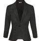 Womens Casual Work Office Blazer Jacket Jk1131 Charcoal Xl