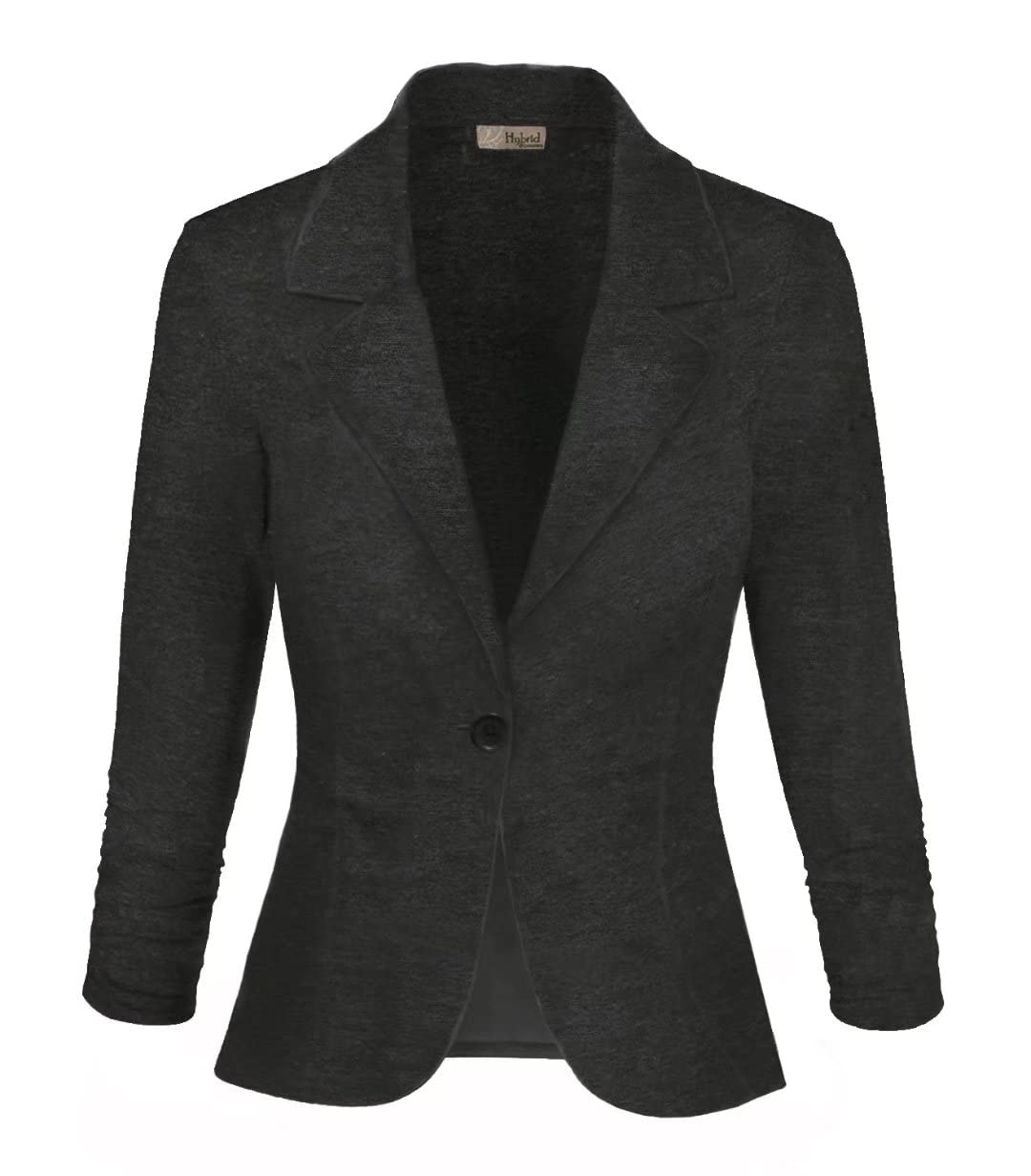 Womens Casual Work Office Blazer Jacket Jk1131 Charcoal Xl