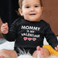 Tstars Valentines Baby Boy Girl Outfit First Valentine'S Day Clothes Mommy Is My Valentine Long Sleeve Infant Bodysuit 18M Black