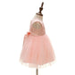 Carecheer Pink Baby Girl Christening Dress Baptism Dedication Blessing Gown Special Occasion Dresses With Floral Embroidered (Us