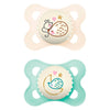 Mam Day & Night Silicone Pacifier, 0-6 Months, Boy, 3 Pack
