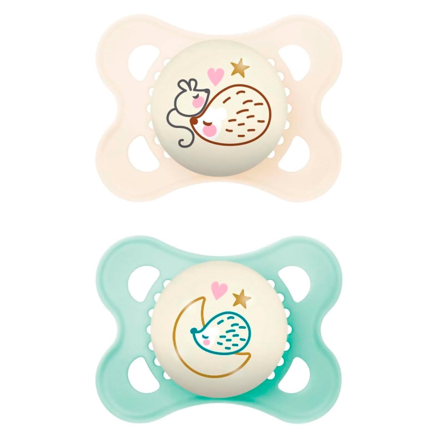 Mam Day & Night Silicone Pacifier, 0-6 Months, Boy, 3 Pack