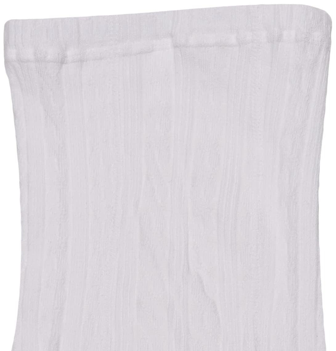 Jefferies Socks Baby Girls' Cable Tight 1 Pack, White, 6-18 Months