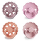 Frigg Silkysoft Silicone Baby Pacifier 4-Pack Sunset Bliss | Made In Denmark | Bpa-Free (6-18 Months)