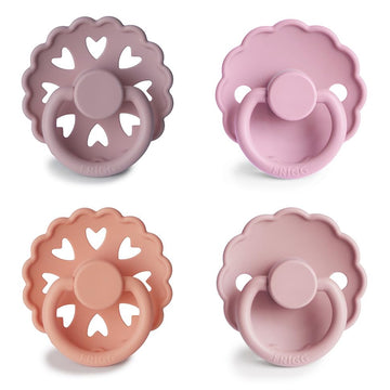 Frigg Silkysoft Silicone Baby Pacifier 4-Pack Sunset Bliss | Made In Denmark | Bpa-Free (6-18 Months)