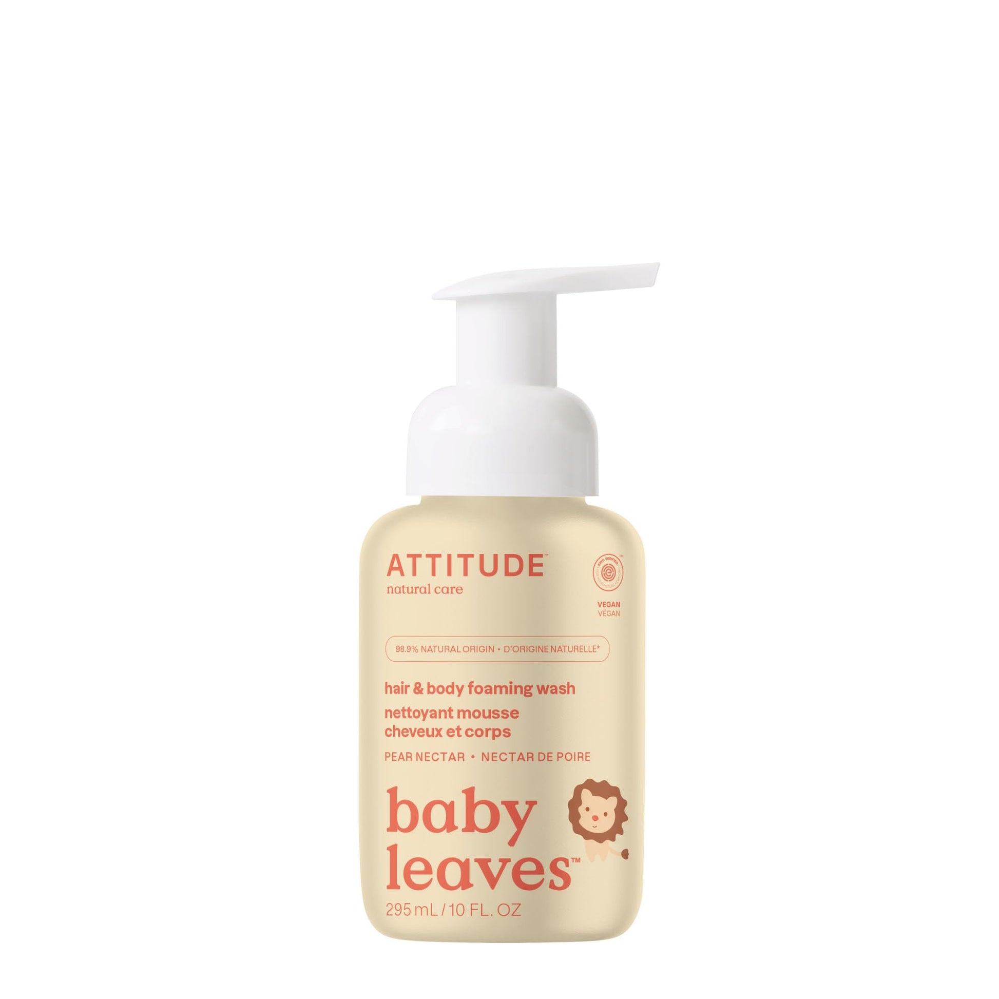 Attitude 2-In-1 Hair And Body Foaming Baby Wash, Ewg Verified Shampoo Soap, Dermatologically Tested, Made With Naturally Derived
