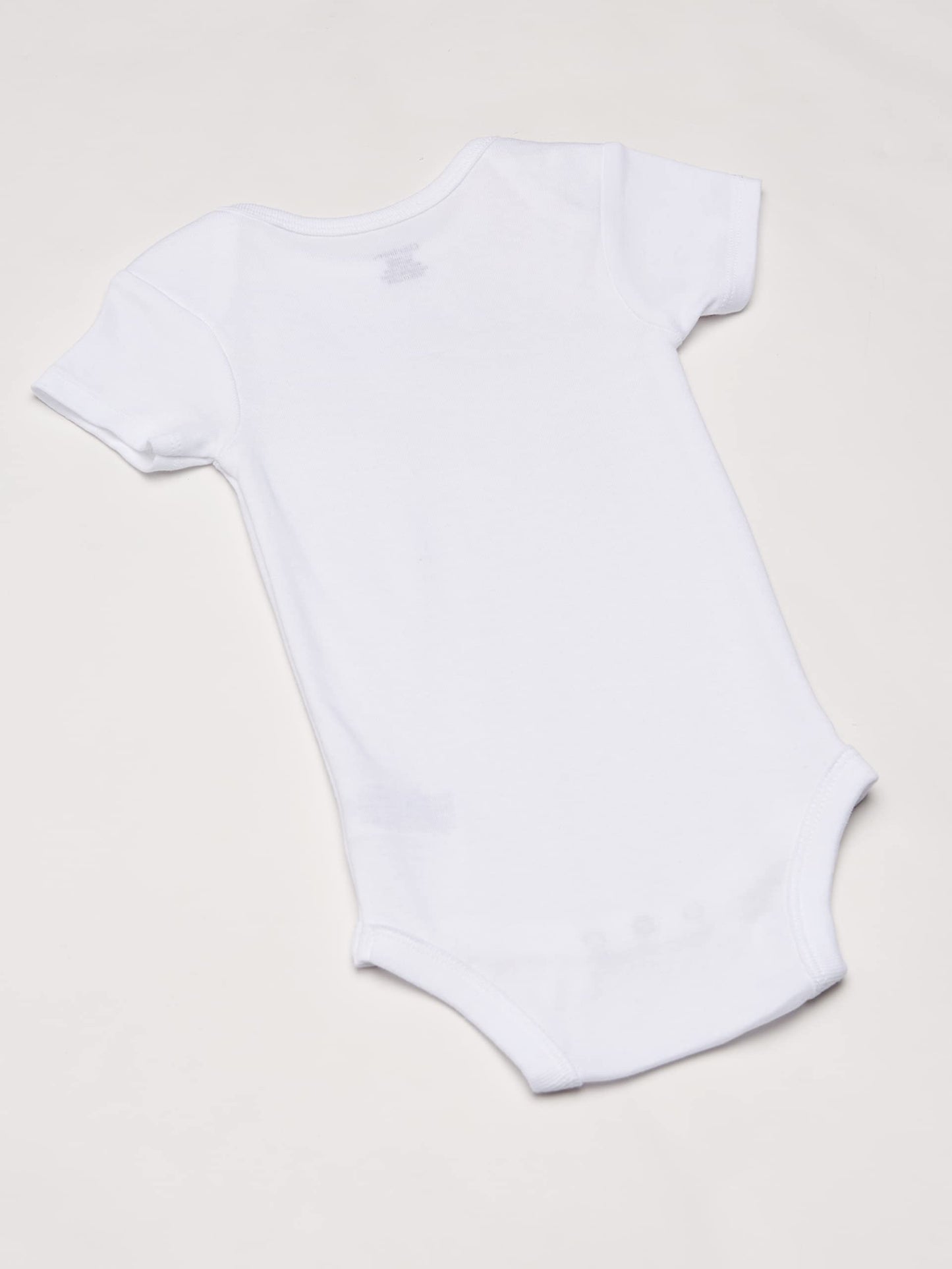 Gerber Baby 5-Pack Solid Onesies Bodysuits, White, 0-3 Months