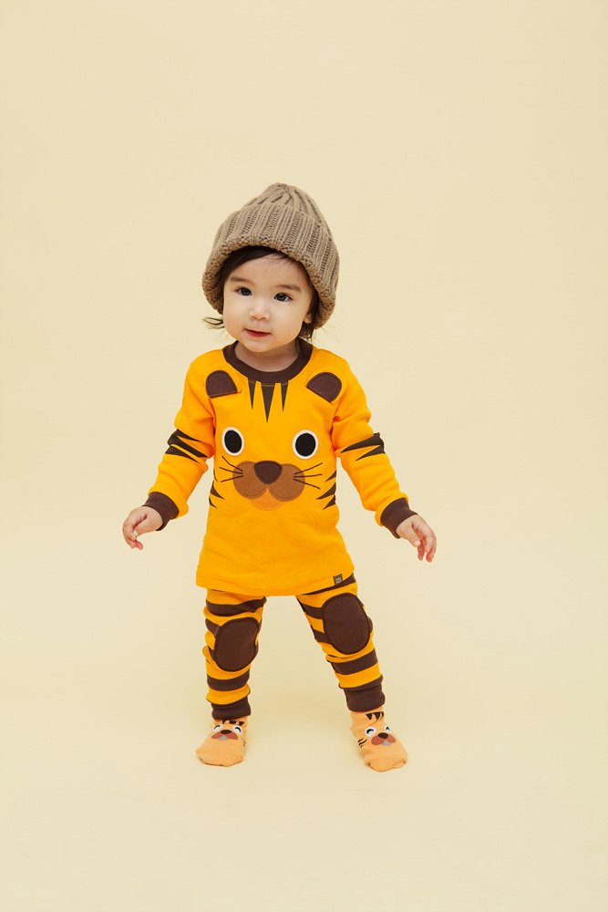 Vaenait Baby Kids Boys Girls Long Sleeve Cotton Sleepwear Pajamas 2Pcs Set Tie Tiger 10Y/Js