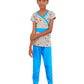 GOKUL FASHION Light Blue Polka Print Girls Pyjama Set (1011 Years)